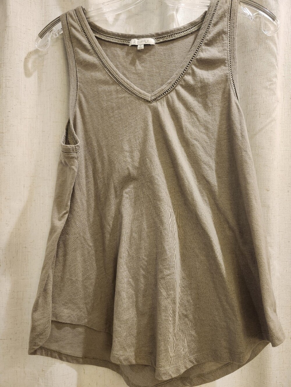 Z Supply V-Neck Swing Tank Top - Washed Green